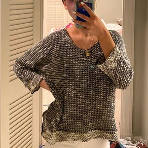 black and white sweater